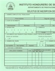 Solicitud de inscripcion de trabajador (tarjetón verde)